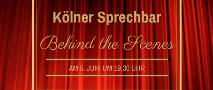 Grafik mit dem Schriftzug Behind the Scenes zum Motto des Clubabends