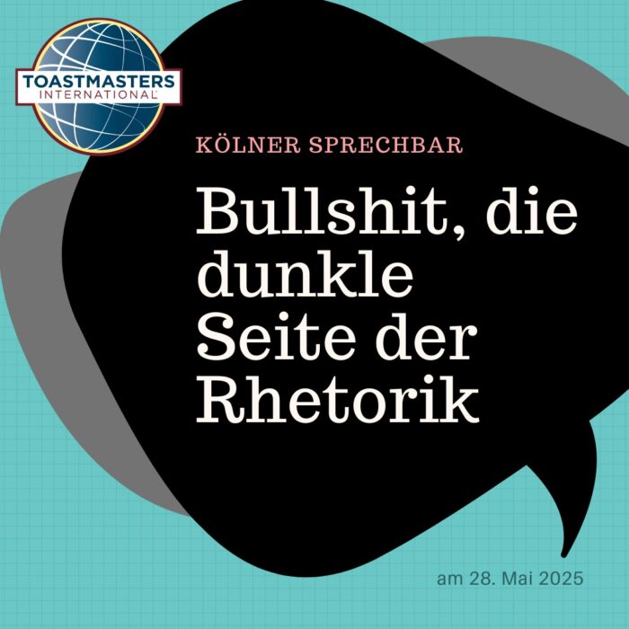 Grafik mit dem Schriftzug Dunkle Rhetorik zum Motto des Clubabends
