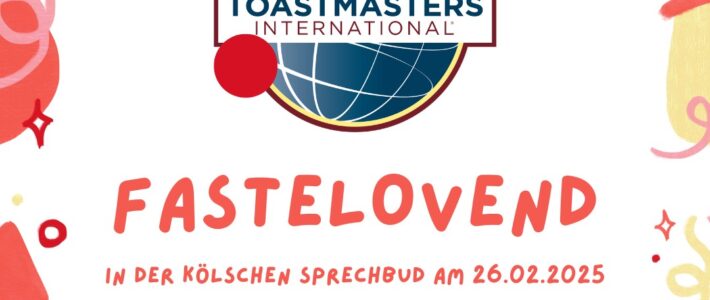 Grafik mit dem Schriftzug Fastelovend zum Motto des Clubabends
