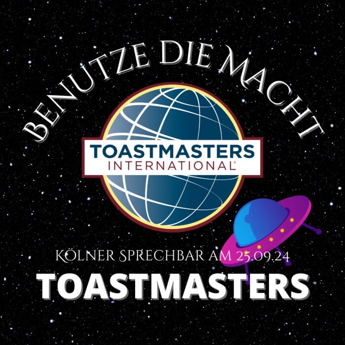 Grafik mit dem Schriftzug Benutze die Macht zum Motto des Clubabends