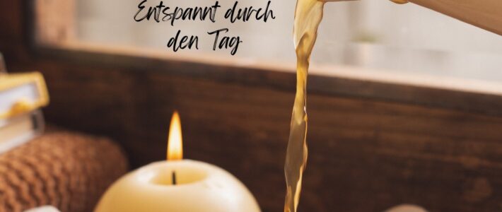 Toastmasters-Abend in der Kölner Sprechbar am 16.10.: Entspannt durch den Tag Grafik mit dem Schriftzug Entspannung zum Motto des Clubabends