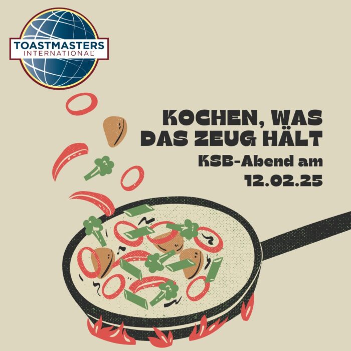 Grafik mit dem Schriftzug Kochen zum Motto des Clubabends