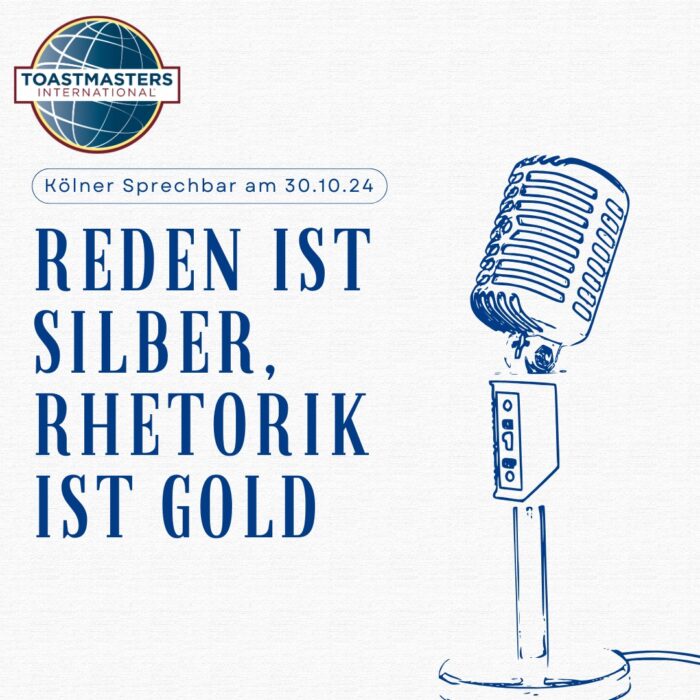 Grafik mit dem Schriftzug Rhetorik zum Motto des Clubabends