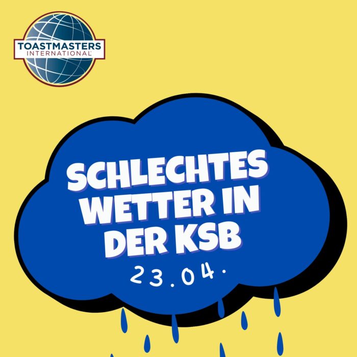 Grafik mit dem Schriftzug Schlechtes Wetter zum Motto des Clubabends