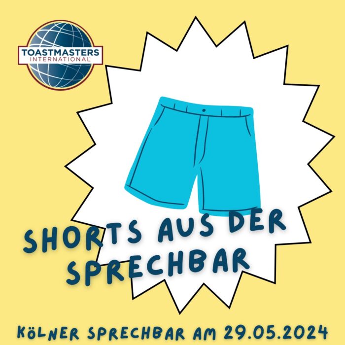 Grafik mit dem Schriftzug Shorts aus der Sprechbar zum Motto des Clubabends