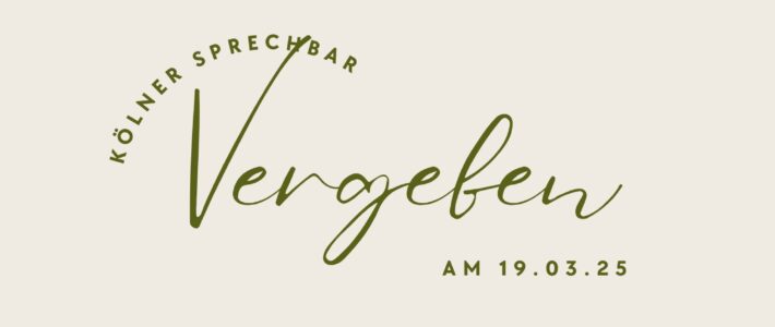 Grafik mit dem Schriftzug Vergeben zum Motto des Clubabends