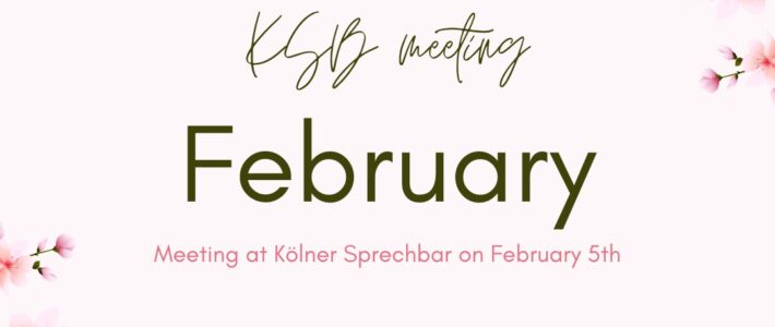 Grafik mit dem Schriftzug February zum Motto des Clubabends