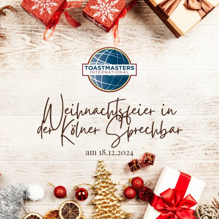 Grafik mit dem Schriftzug Weihnachtsfeier zum Motto des Clubabends